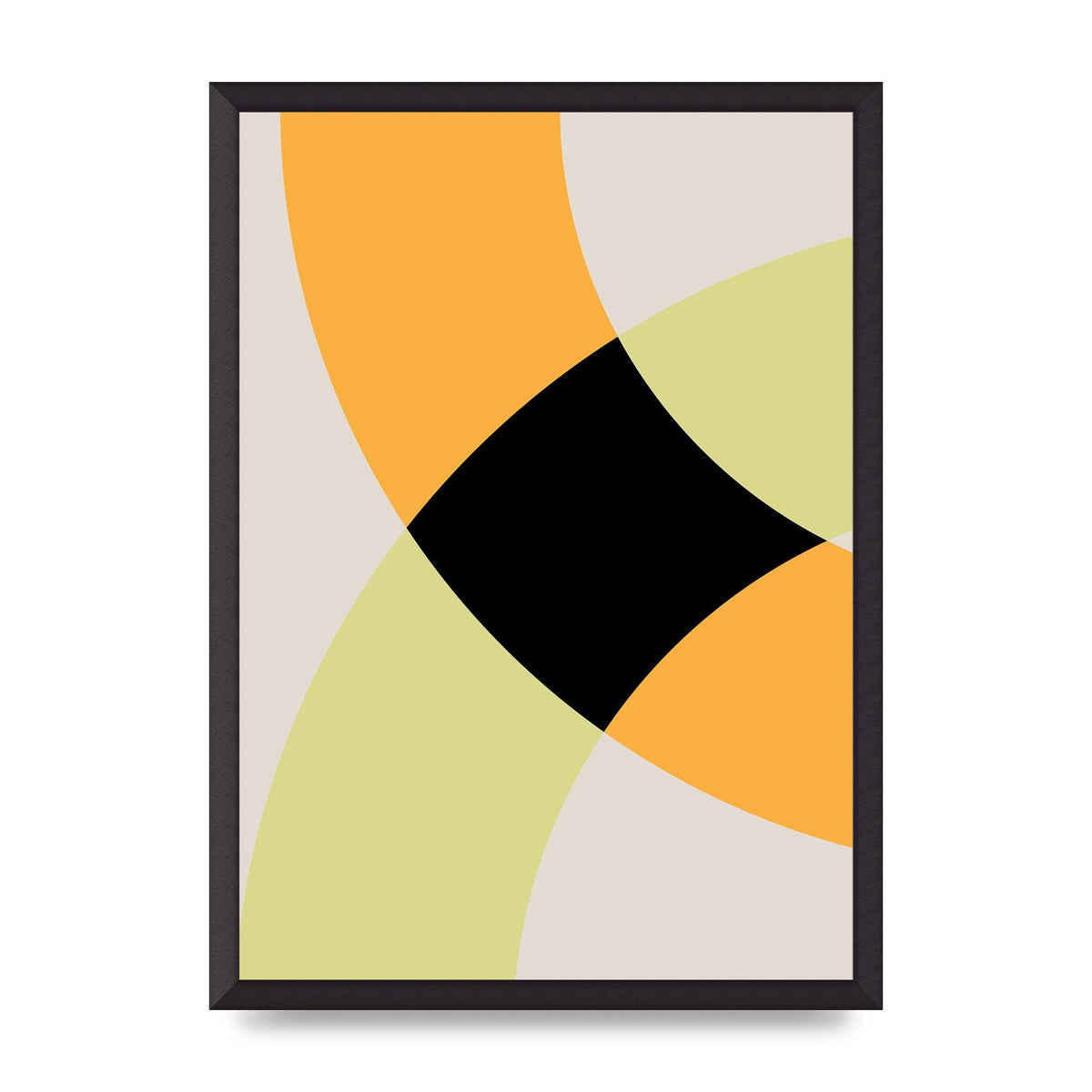 Graphic Arch Yellow Five Art For The Home - A2 framed