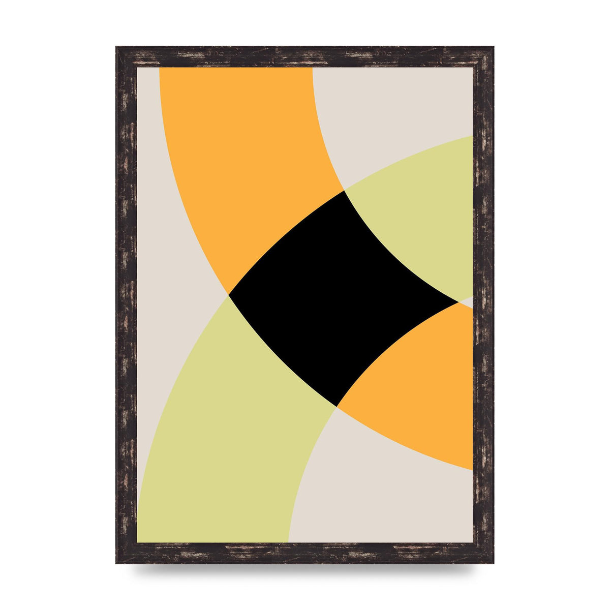 Graphic Arch Yellow Five Art For The Home - A3 framed