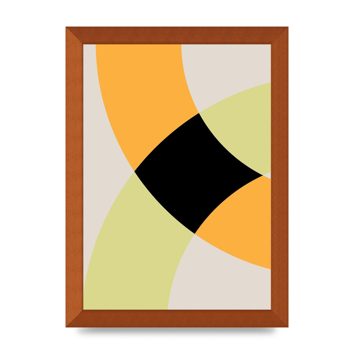 Graphic Arch Yellow Five Art For The Home - A4 framed