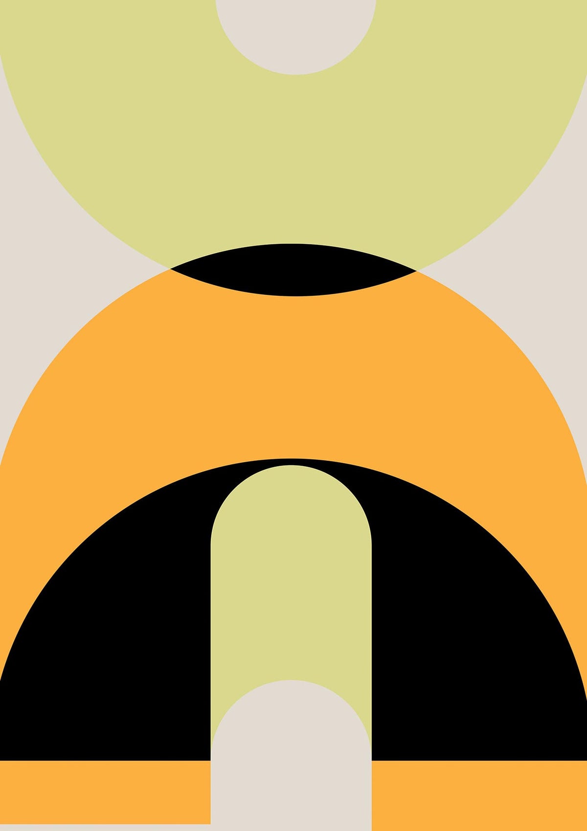 Graphic Arch Yellow Six Printed Poster - detail