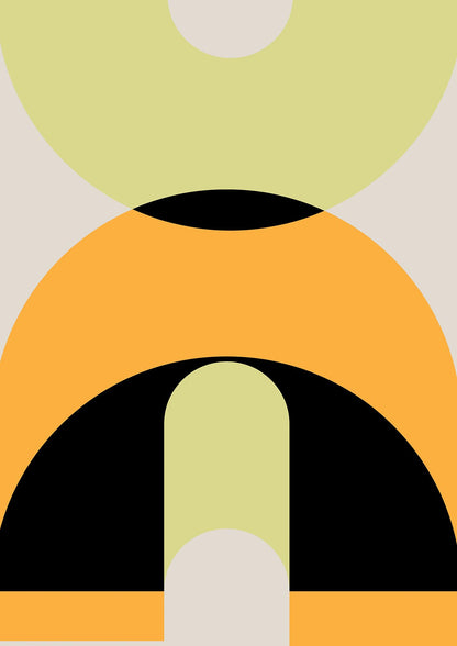 Graphic Arch Yellow Six Printed Poster - detail