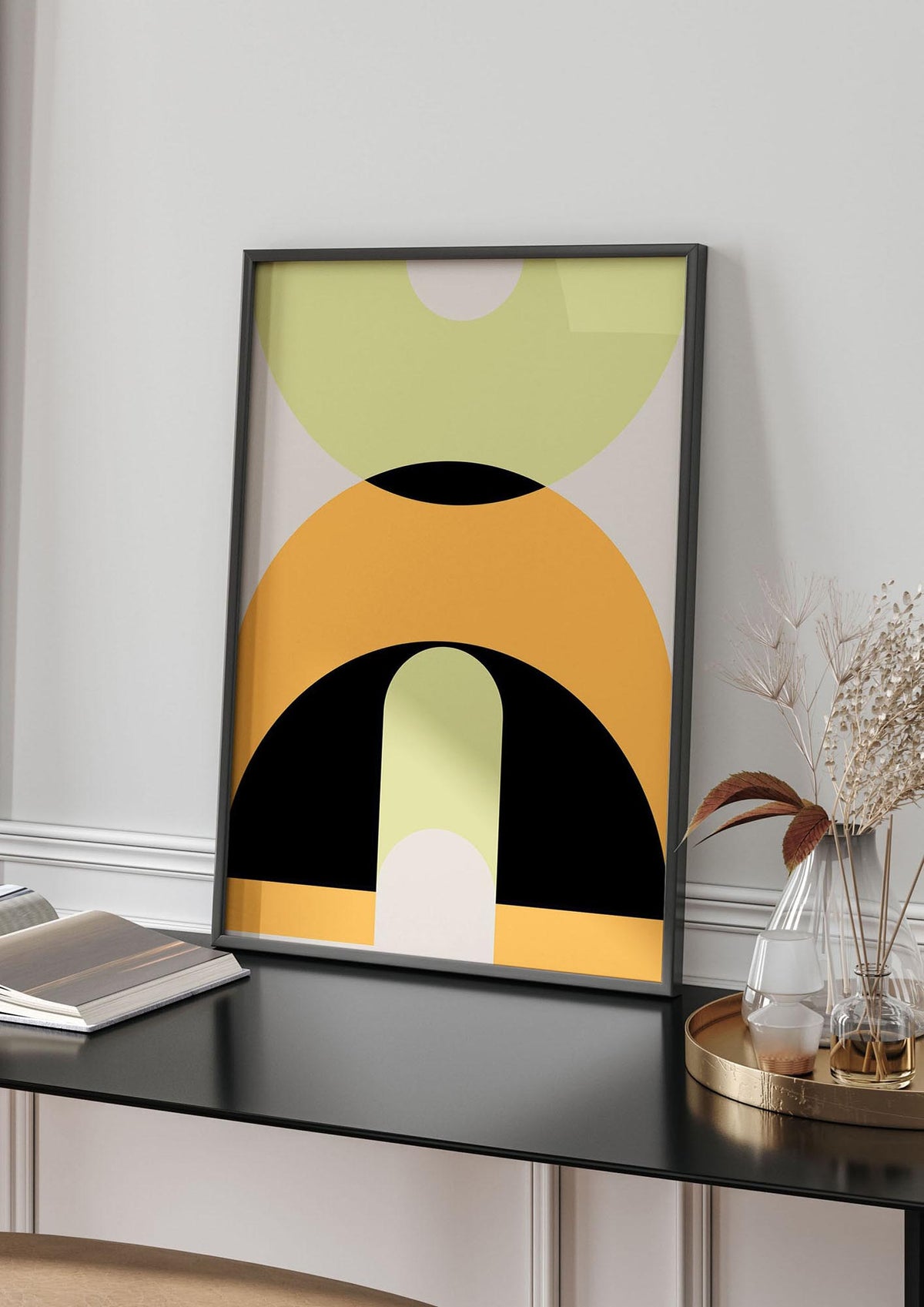 Graphic Arch Yellow Six Printed Poster - living room 4