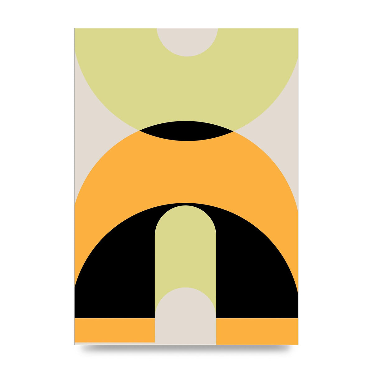 Graphic Arch Yellow Six Printed Poster - unframed print