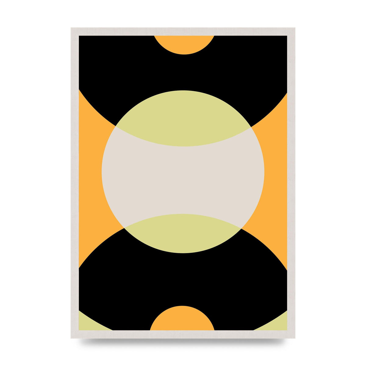 Graphic Arch Yellow Seven print in an A2 white saw cut grain frame