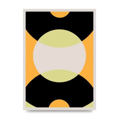 Graphic Arch Yellow Seven print in an A2 white saw cut grain frame
