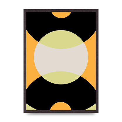 Graphic Arch Yellow Seven Wall Art - A2 framed