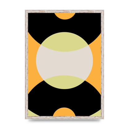 Graphic Arch Yellow Seven Wall Art - A2 framed