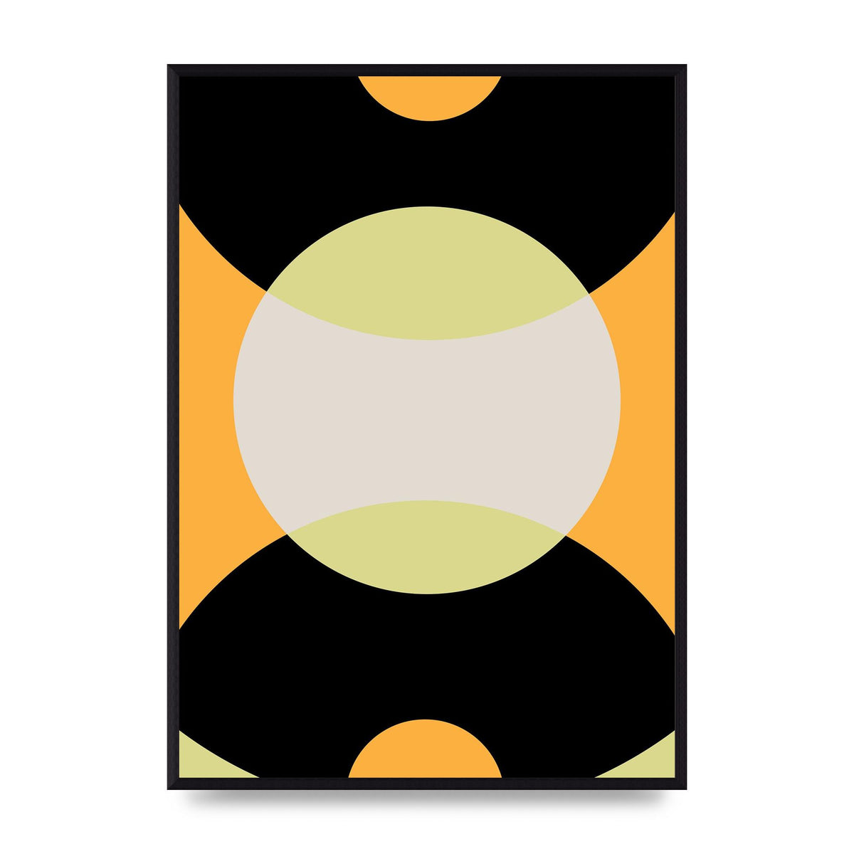 Graphic Arch Yellow Seven Wall Art - A2 framed