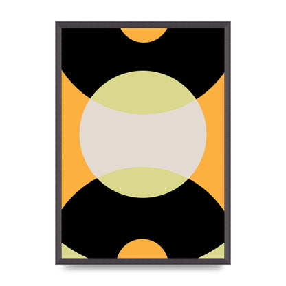 Graphic Arch Yellow Seven Wall Art - A2 framed