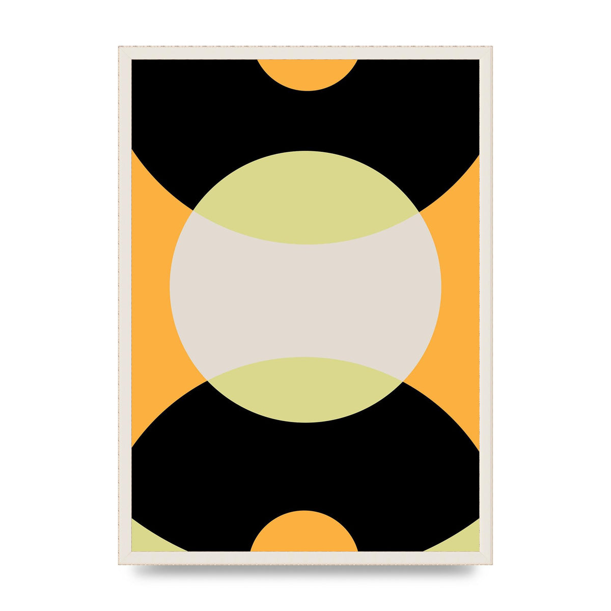 Graphic Arch Yellow Seven Wall Art - A2 framed