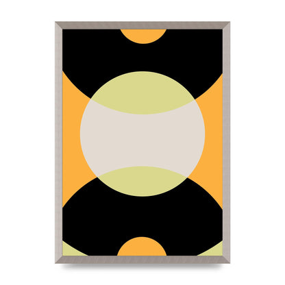 Graphic Arch Yellow Seven Wall Art - A2 framed