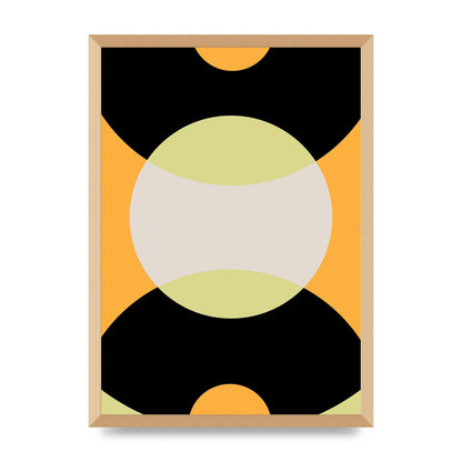 Graphic Arch Yellow Seven Wall Art - A2 framed