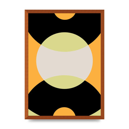 Graphic Arch Yellow Seven Wall Art - A2 framed