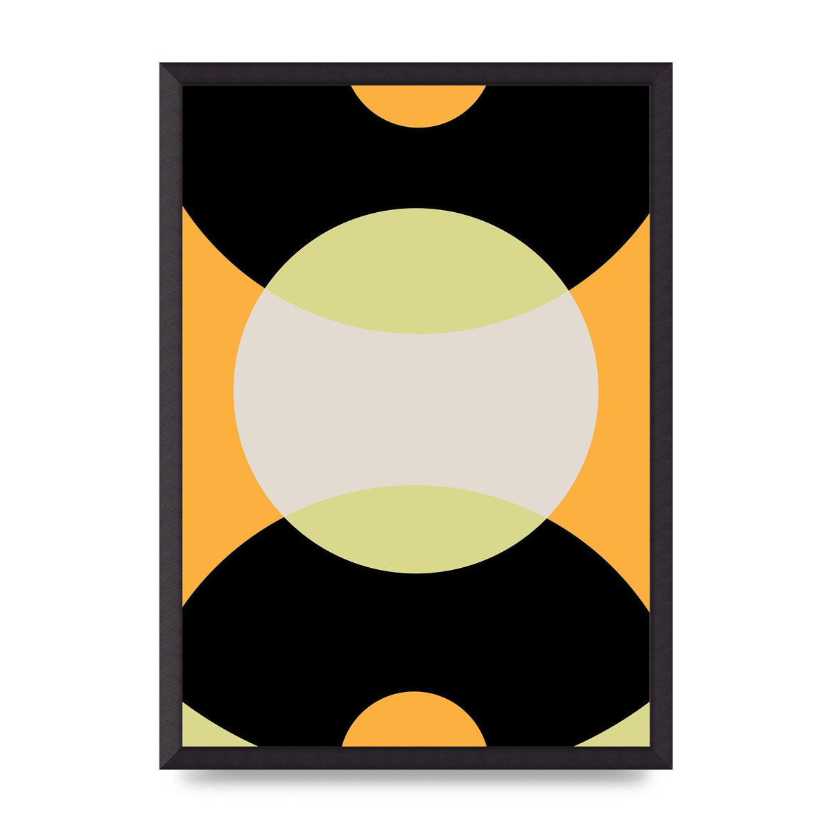 Graphic Arch Yellow Seven Wall Art - A2 framed