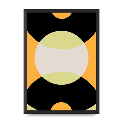 Graphic Arch Yellow Seven Wall Art - A2 framed
