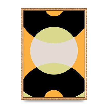 Graphic Arch Yellow Seven Wall Art - A2 framed