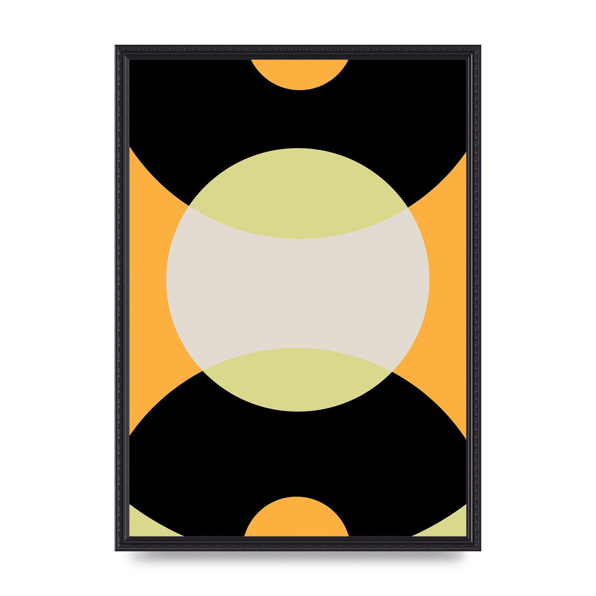 Graphic Arch Yellow Seven Wall Art - A2 framed