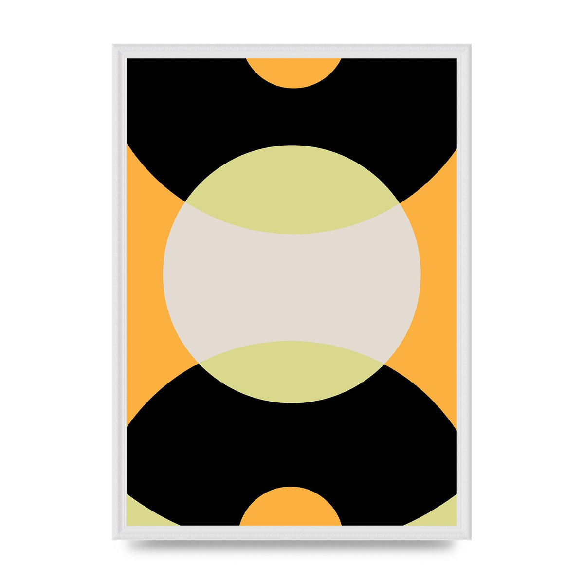 Graphic Arch Yellow Seven Wall Art - A2 framed