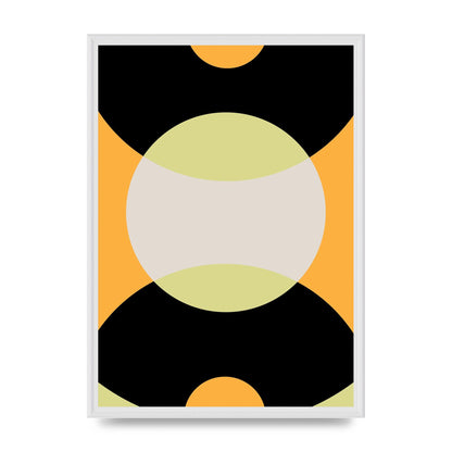 Graphic Arch Yellow Seven Wall Art - A2 framed