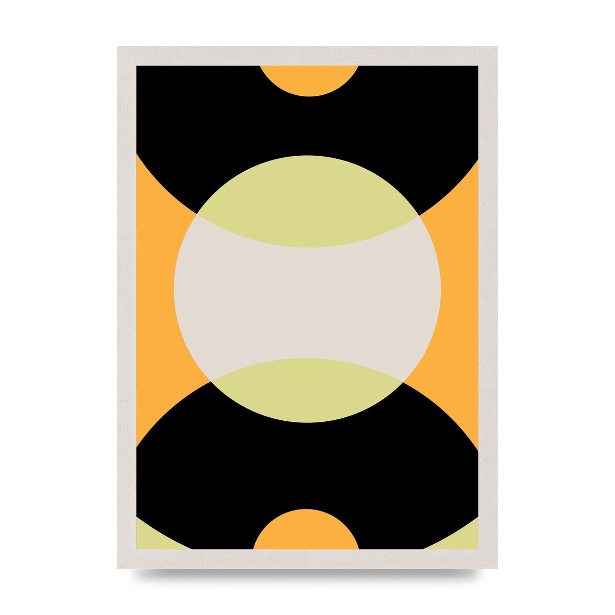 Graphic Arch Yellow Seven Wall Art - A3 framed
