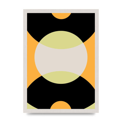Graphic Arch Yellow Seven Wall Art - A3 framed