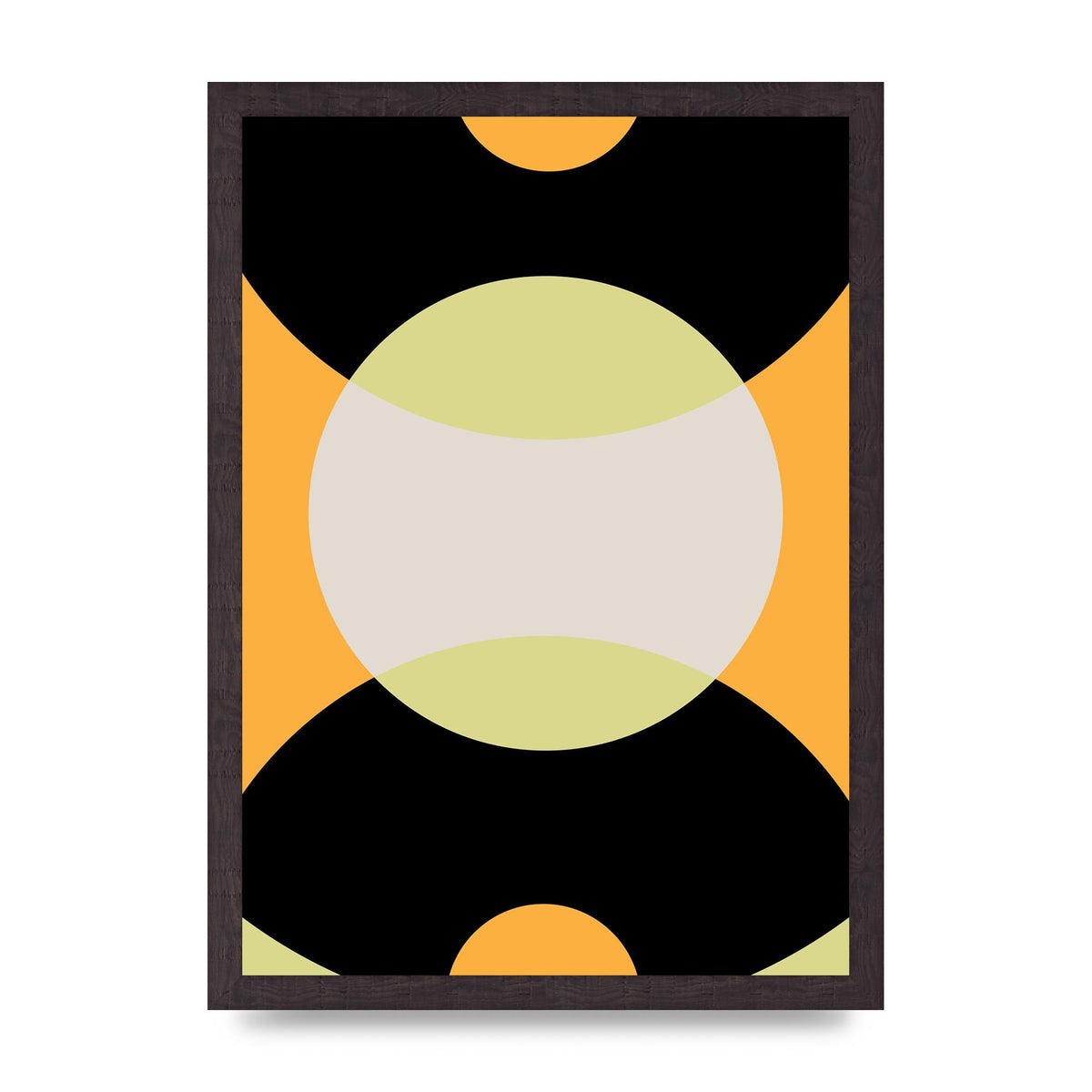 Graphic Arch Yellow Seven Wall Art - A3 framed