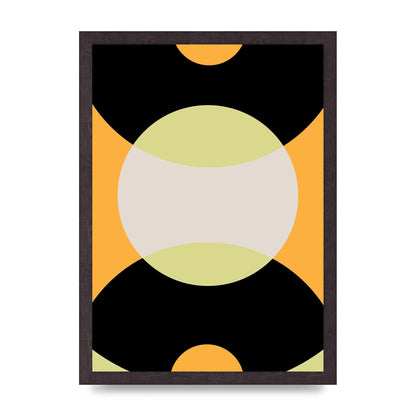 Graphic Arch Yellow Seven Wall Art - A3 framed