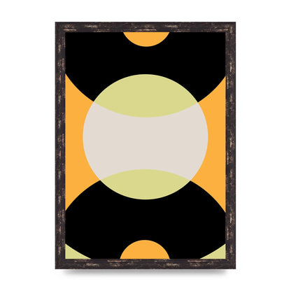 Graphic Arch Yellow Seven Wall Art - A3 framed