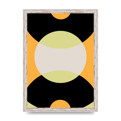 Graphic Arch Yellow Seven Wall Art - A3 framed