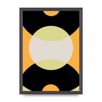 Graphic Arch Yellow Seven Wall Art - A3 framed