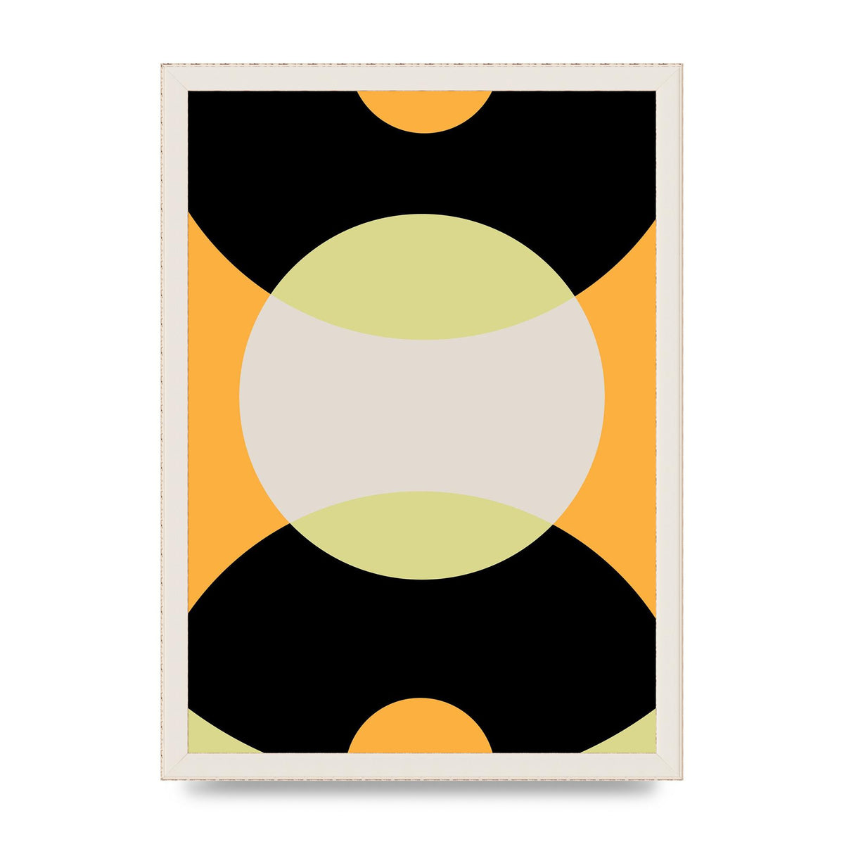 Graphic Arch Yellow Seven Wall Art - A3 framed