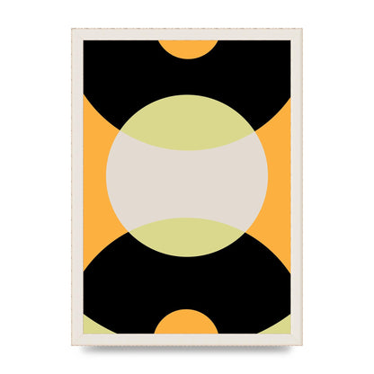 Graphic Arch Yellow Seven Wall Art - A3 framed