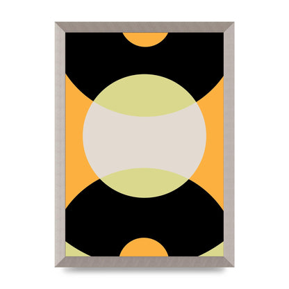 Graphic Arch Yellow Seven Wall Art - A3 framed