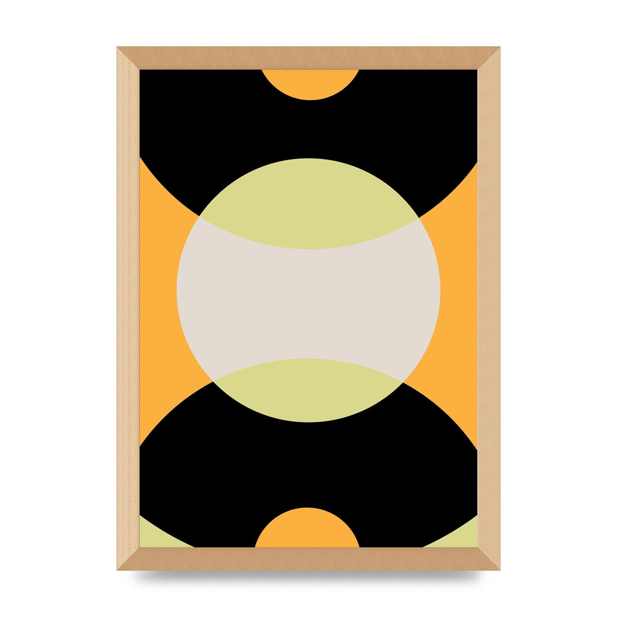 Graphic Arch Yellow Seven Wall Art - A3 framed