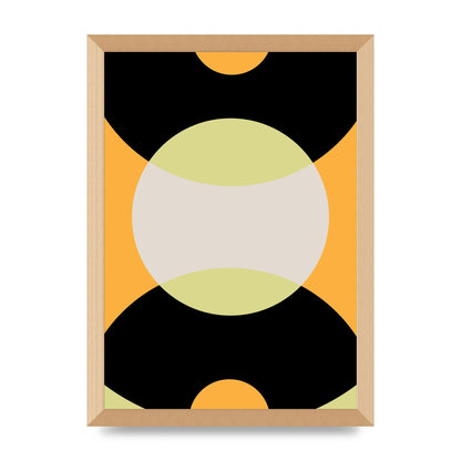 Graphic Arch Yellow Seven Wall Art - A3 framed