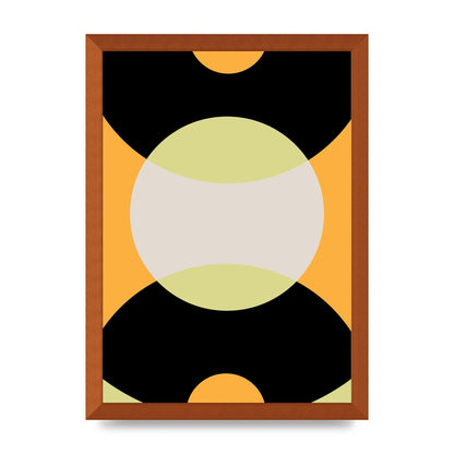 Graphic Arch Yellow Seven Wall Art - A3 framed