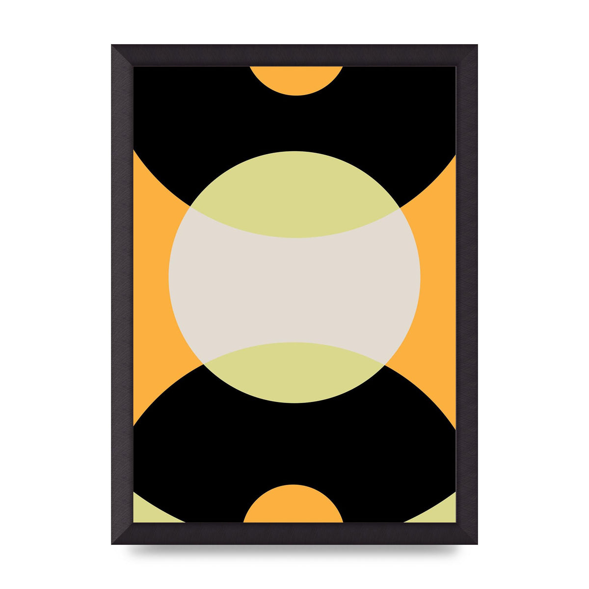 Graphic Arch Yellow Seven Wall Art - A3 framed