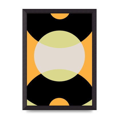 Graphic Arch Yellow Seven Wall Art - A3 framed