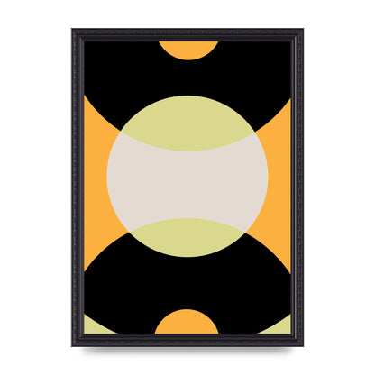 Graphic Arch Yellow Seven Wall Art - A3 framed