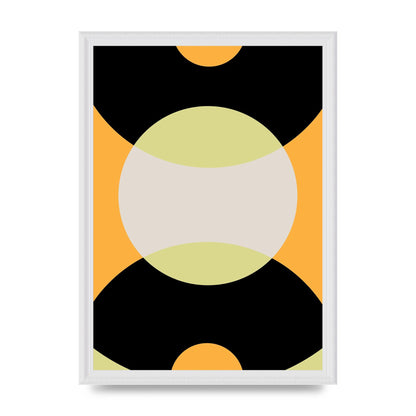 Graphic Arch Yellow Seven Wall Art - A3 framed