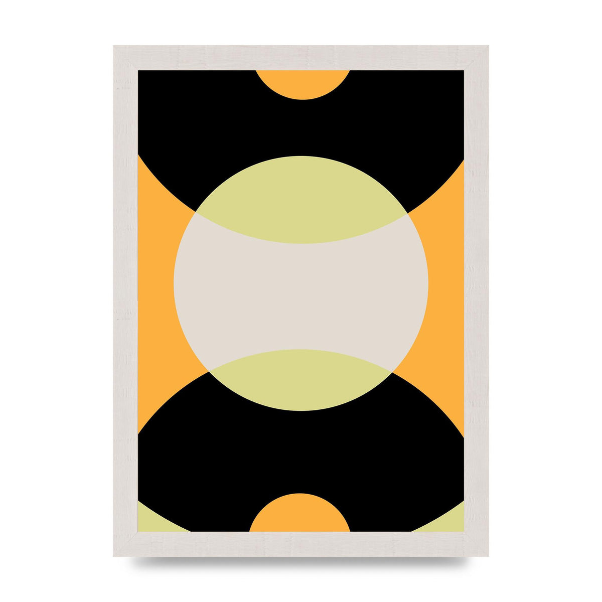 Graphic Arch Yellow Seven Wall Art - A4 framed