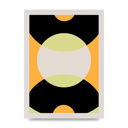 Graphic Arch Yellow Seven Wall Art - A4 framed