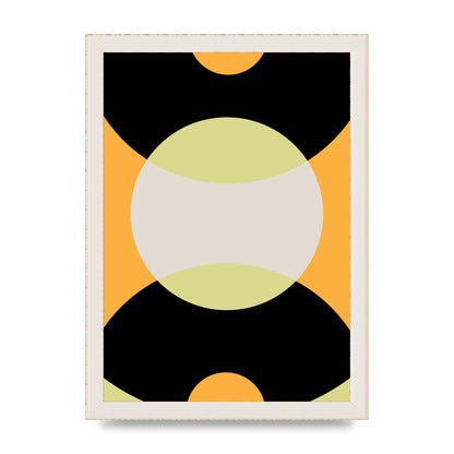 Graphic Arch Yellow Seven Wall Art - A4 framed