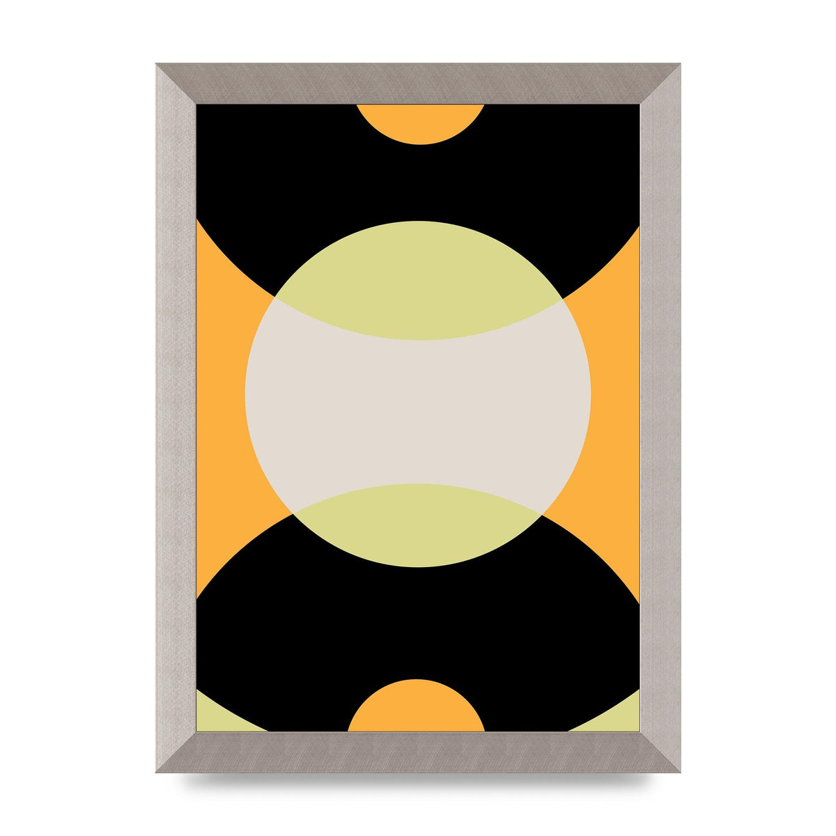 Graphic Arch Yellow Seven Wall Art - A4 framed