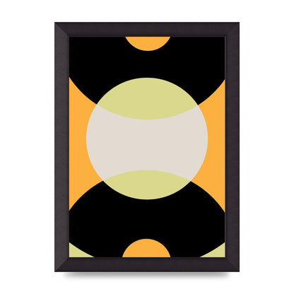 Graphic Arch Yellow Seven Wall Art - A4 framed