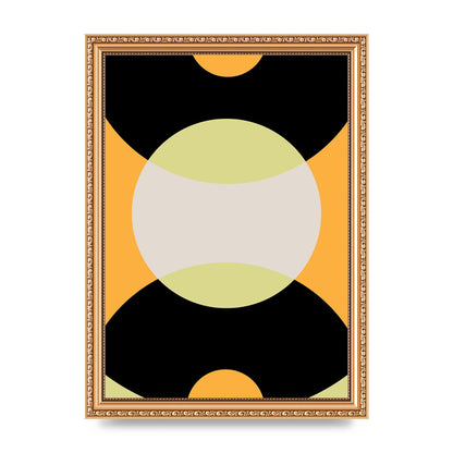 Graphic Arch Yellow Seven Wall Art - A4 framed