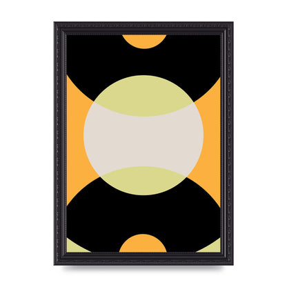 Graphic Arch Yellow Seven Wall Art - A4 framed