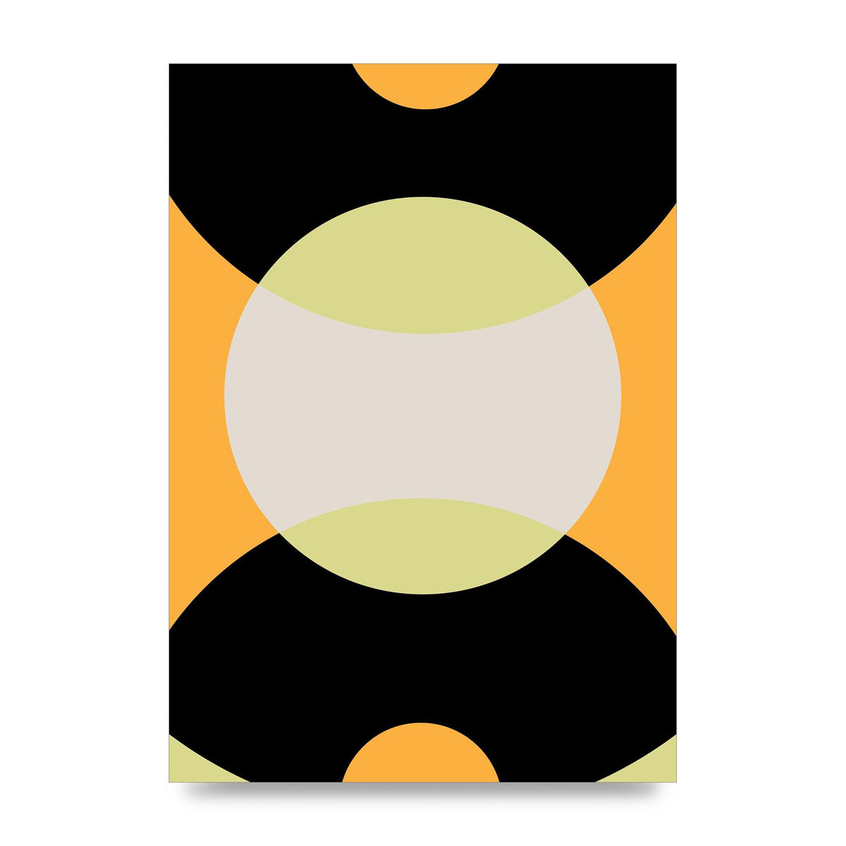 Graphic Arch Yellow Seven Wall Art - unframed print