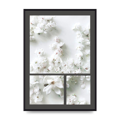 Grey Flower Wall Art - A2 framed