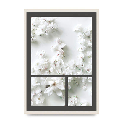 Grey Flower Wall Art - A2 framed